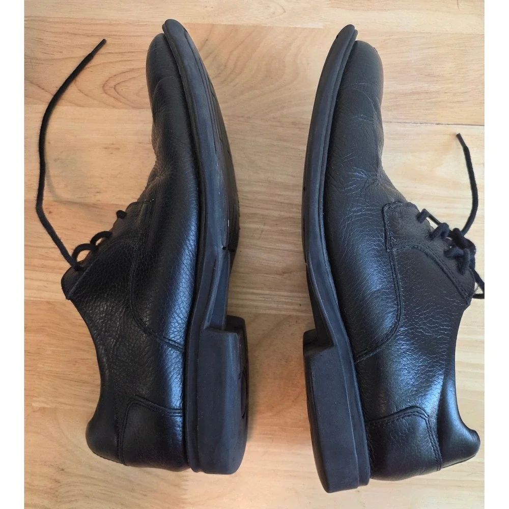 Belvedere Baybridge Men 9D Shoes Black Pebbled Leather Lace Up Oxford Brazil